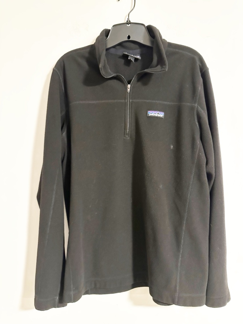 Patagonia Black Quarter-Zip Fleece Pullover *FLAW*